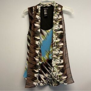 Bisou Bisou multicolored Sleeveless Top size medium